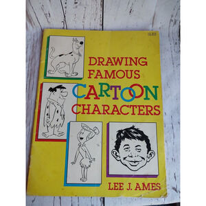 Drawing Famous Cartoon Characters by Lee J Ames 1987 Scooby Doo Flintstones Yogi